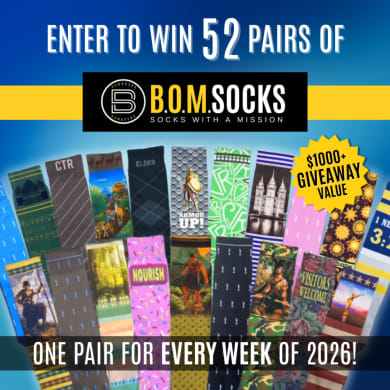 Enter to win 52 pairs of B.O.M.Socks – one pair for every week of 2026