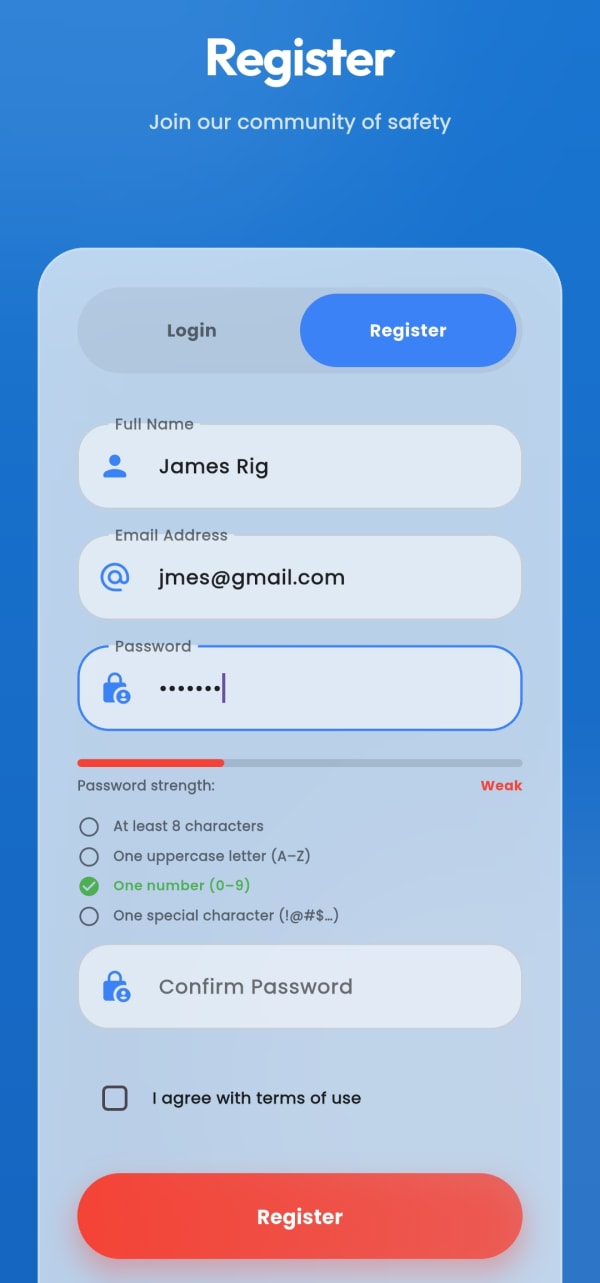 Password Strength Screen