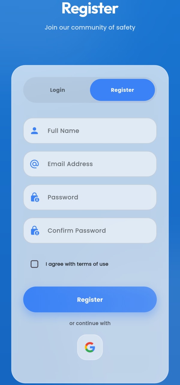 Register Screen