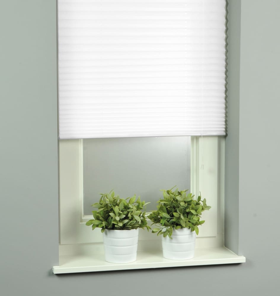 PLISSÉGARDIN CRUSH HVIT Vista solskjerming