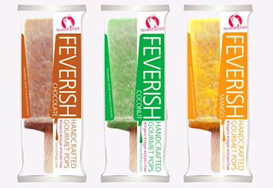 Feverish Pops ice cream packaging design