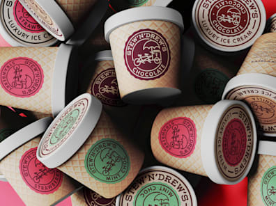 Stew ‘N’ Drew’s ice cream packaging design
