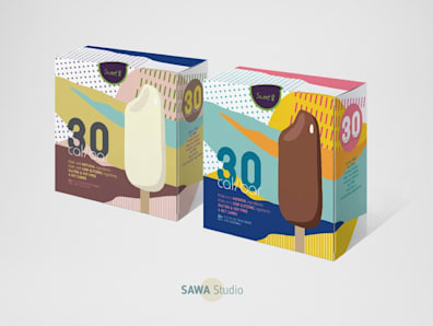 Sweet 8 ice cream bar packaging design