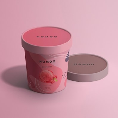 Nomoo ice cream packaging design