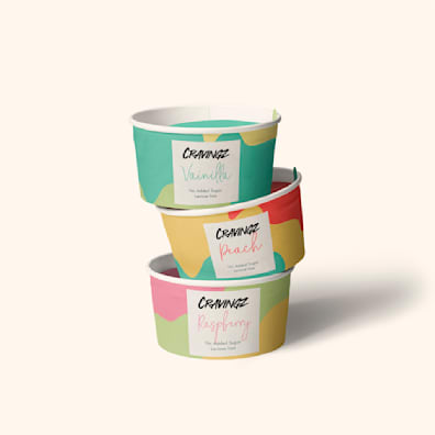 Cravingz ice cream cup design