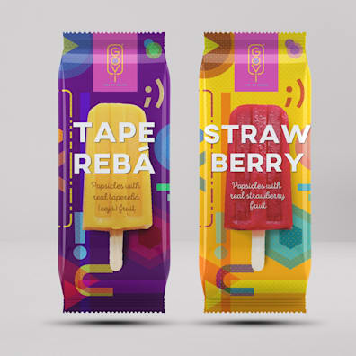 Goovi ice cream packaging design