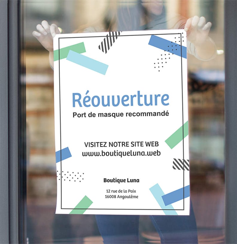 Affiche personnalisée pour vitrine du format A4 au format A0