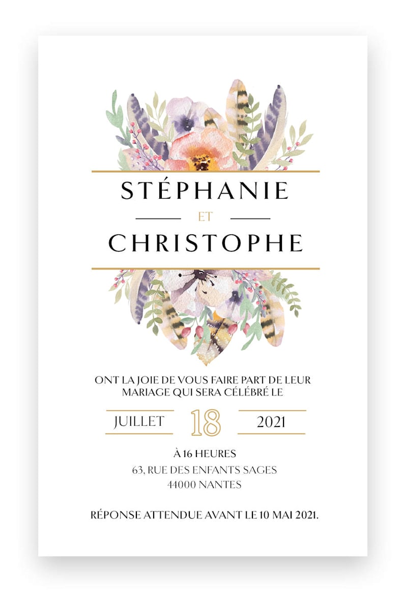 Adresse d'enveloppe, invitation de mariage, impression d'adresse