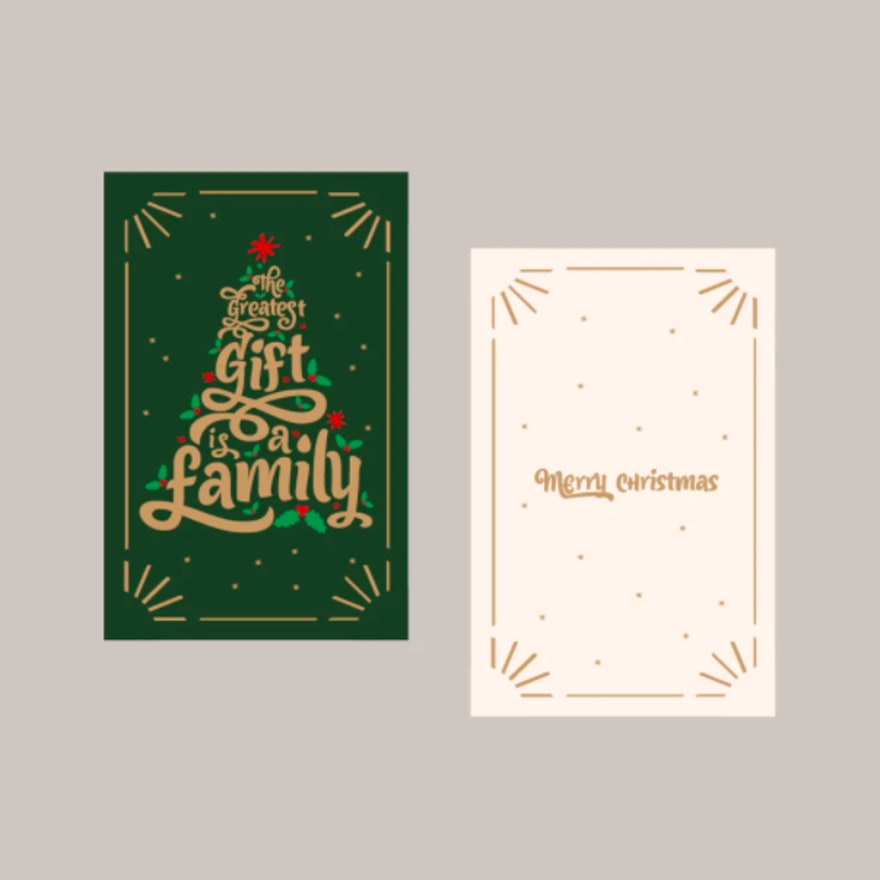 Christmas Card, Christmas Card Template, Merry Christmas, Happy