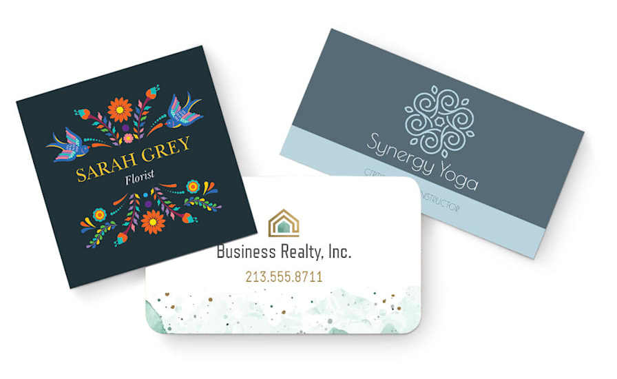 Bold Printed Acrylic Business Card Template Design - Voltage