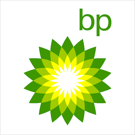 BP green and yellow abstract symmetrical logo