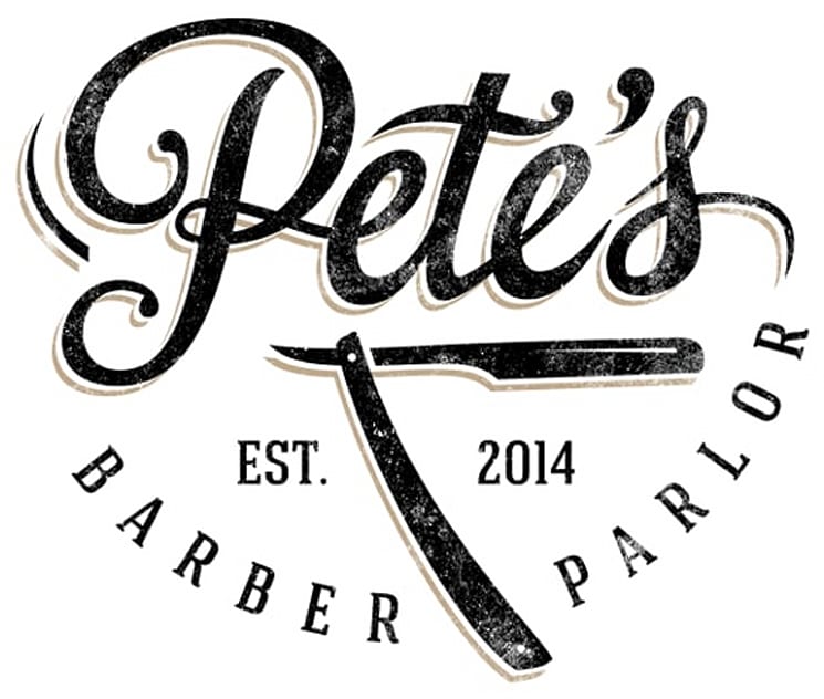 Pete’s Barber Parlor logo design
