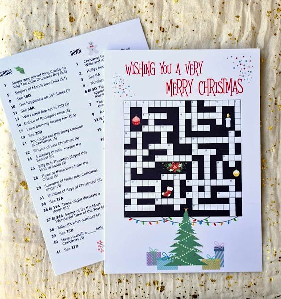 Gamified Christmas card design.
