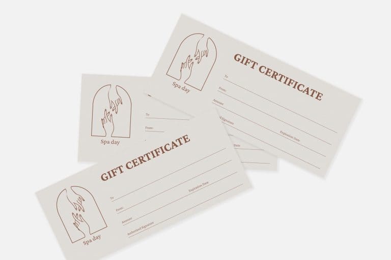 Spa gift certificates.