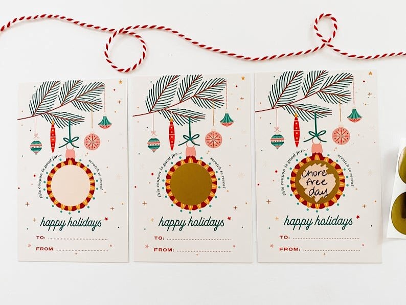Scratch-off Christmas card idea.