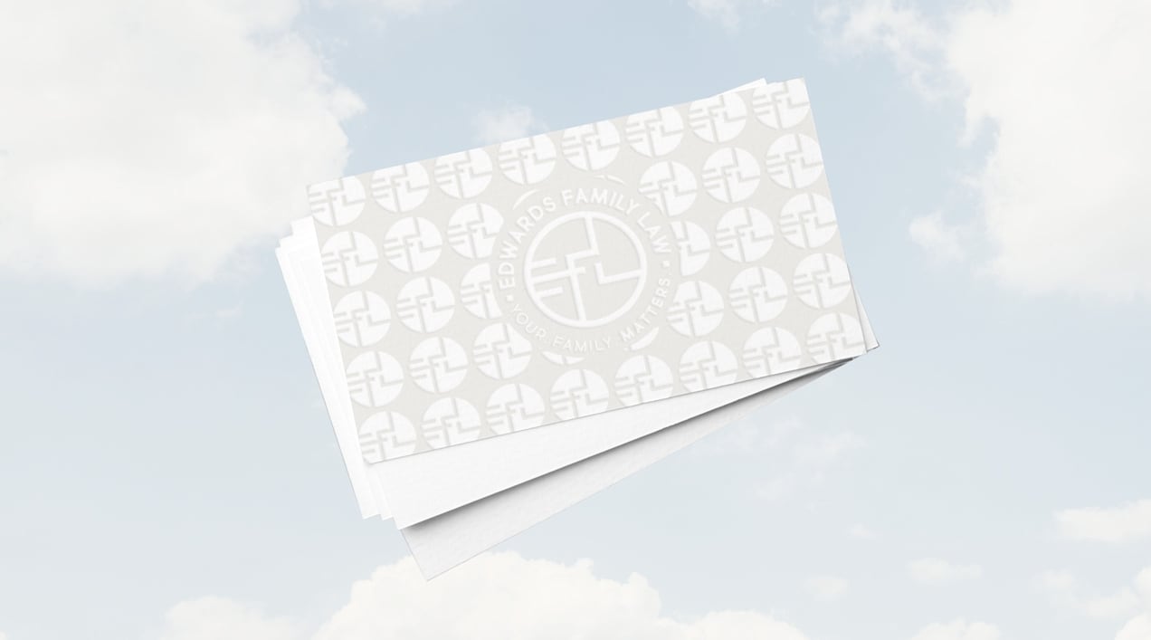 Business card design using Cloud Dancer, the Pantone Color of the Year 2026