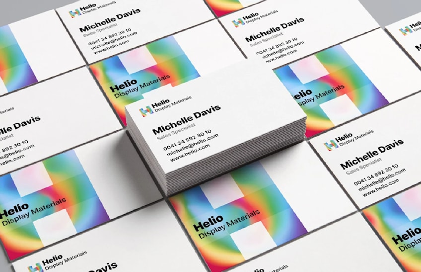Logo at the top-left corner of the business card design