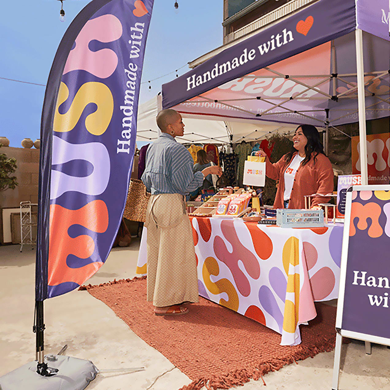 Mush promotional event stall