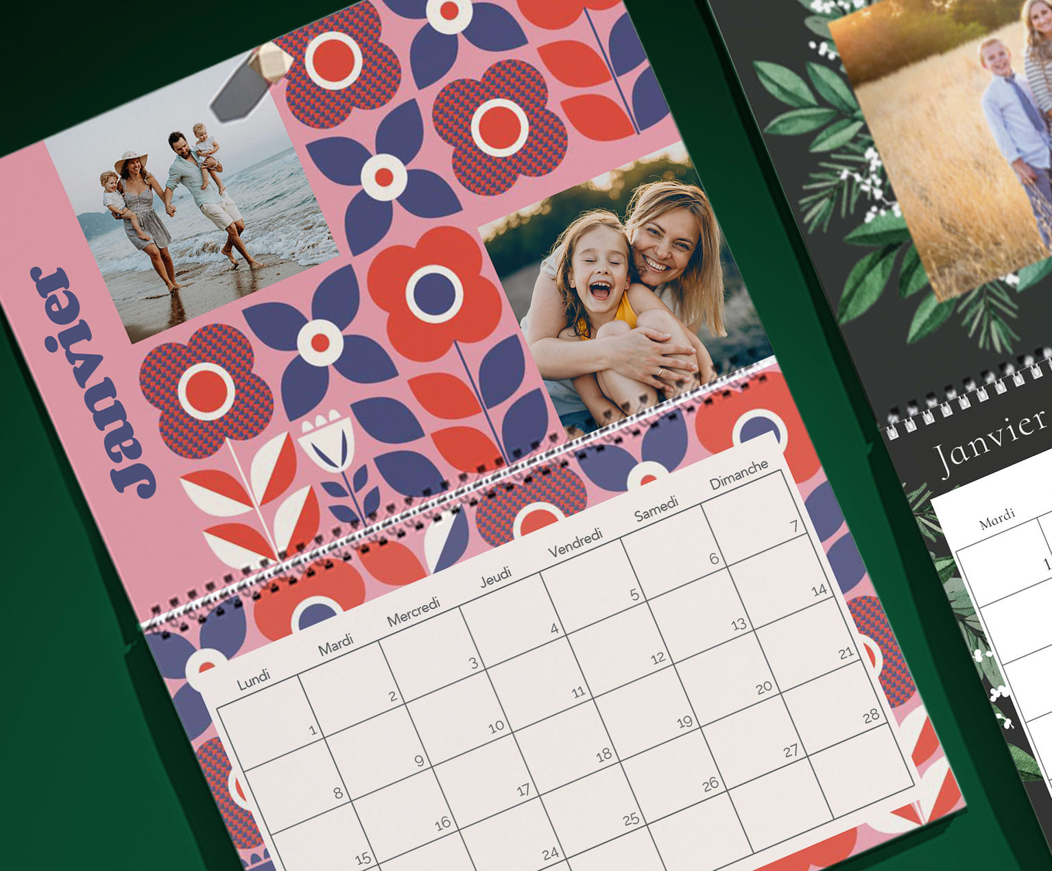 Différents thèmes de calendrier photo