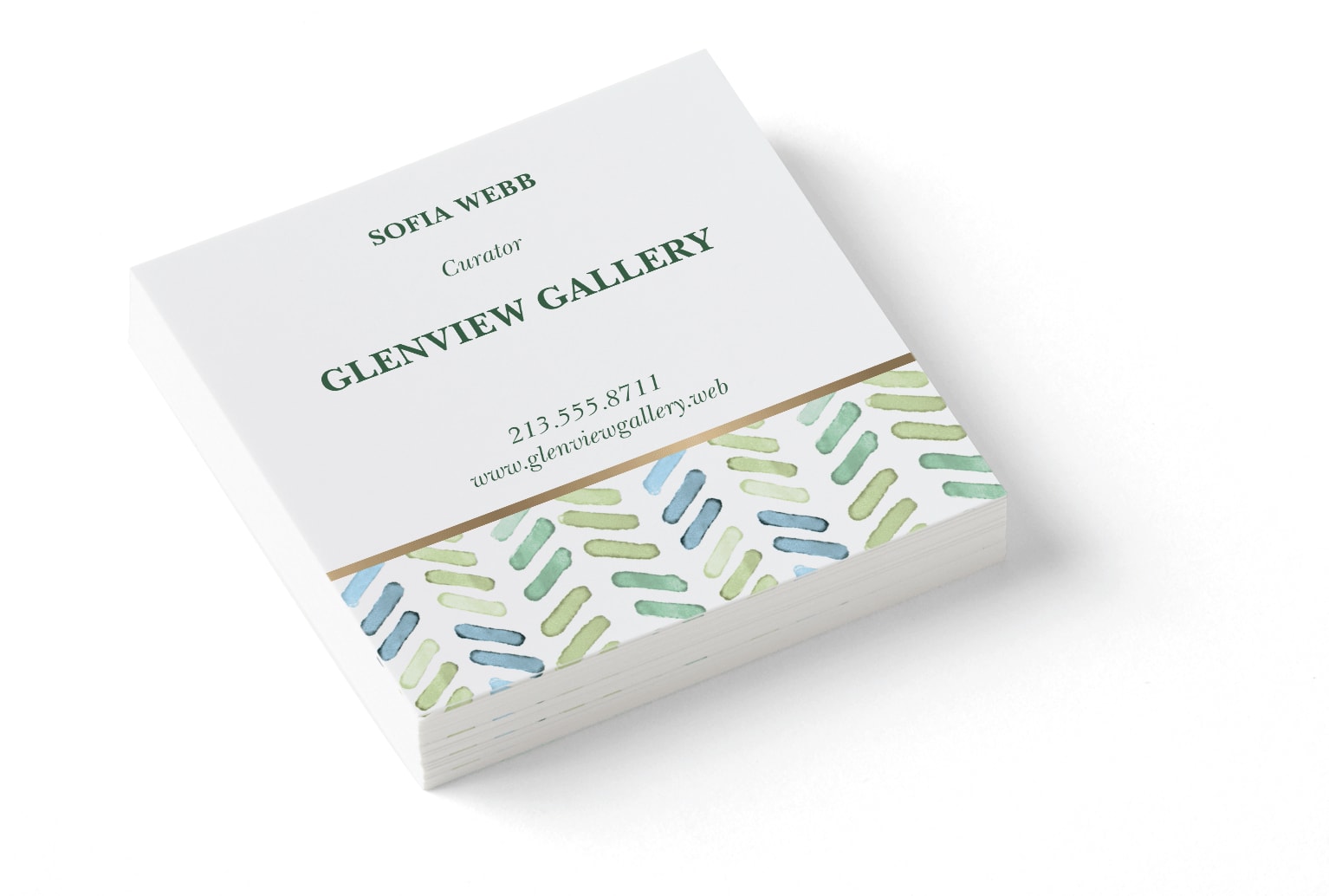 white square business card