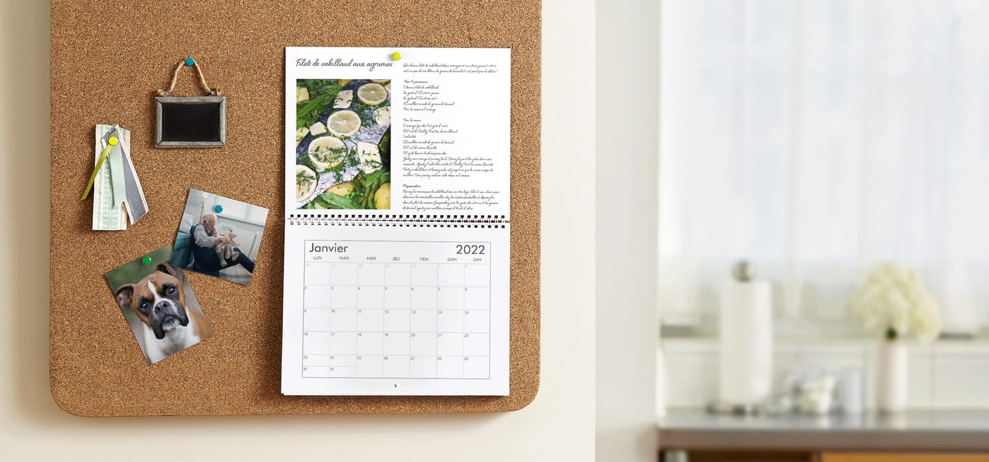 Calendrier Mensuel avec Image - Cahier De Bord