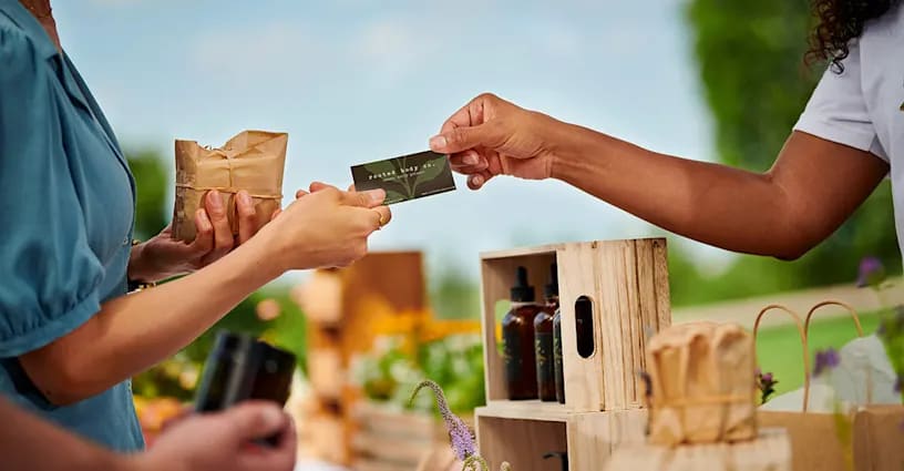 Business cards for a small business event.