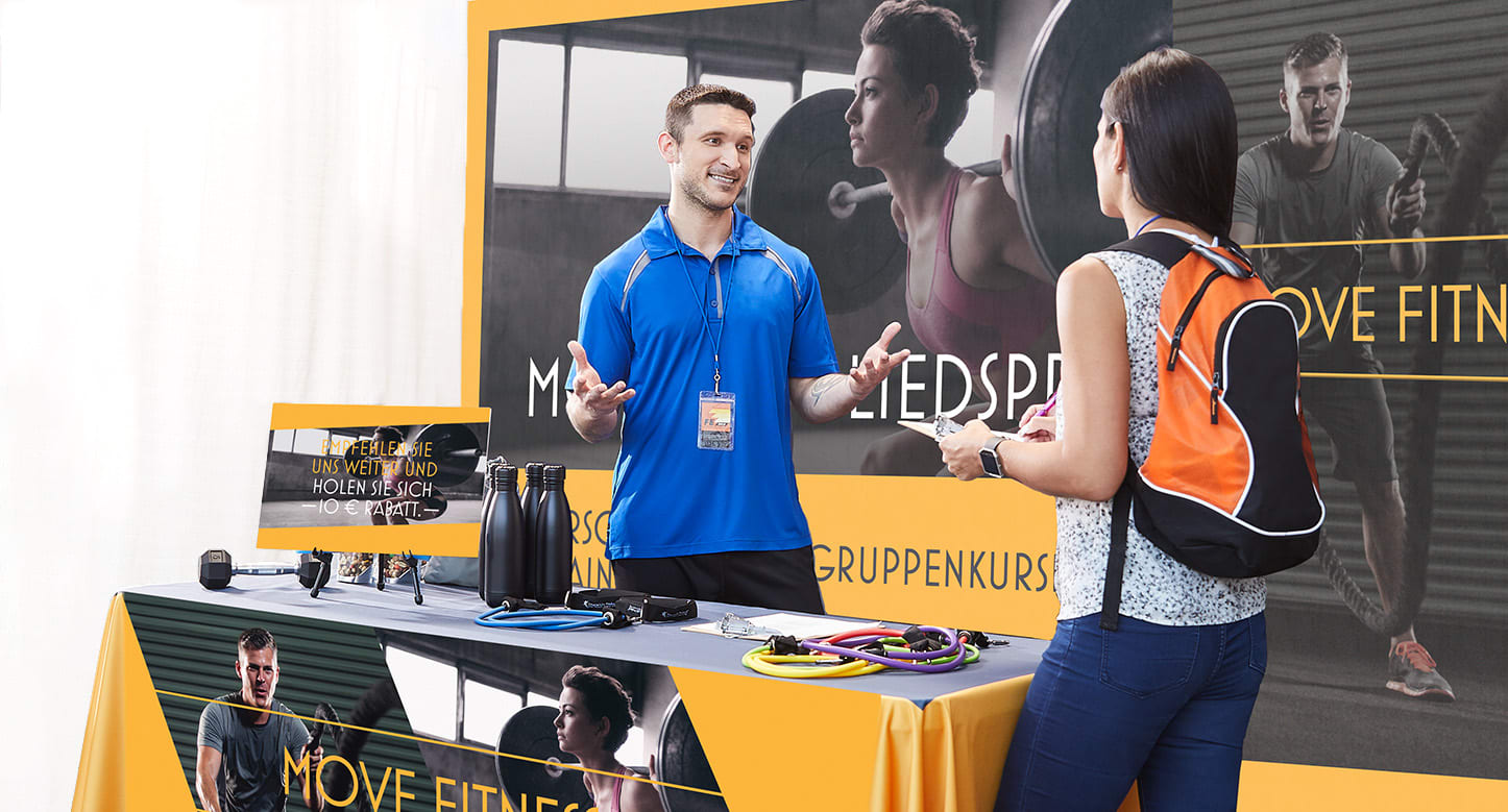 kreativer Messestand