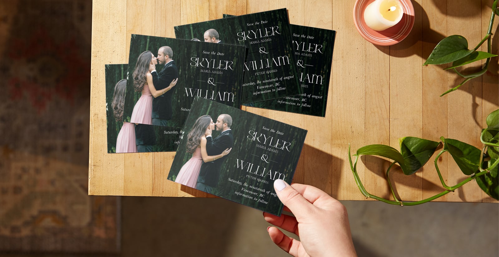 Custom wedding thank you cards