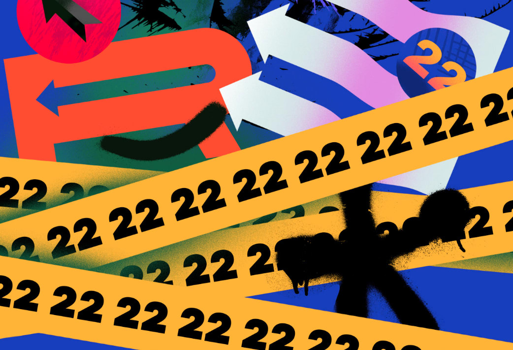 Ein Beispiel für den 2024-Grafikdesign-Trend Graffiti