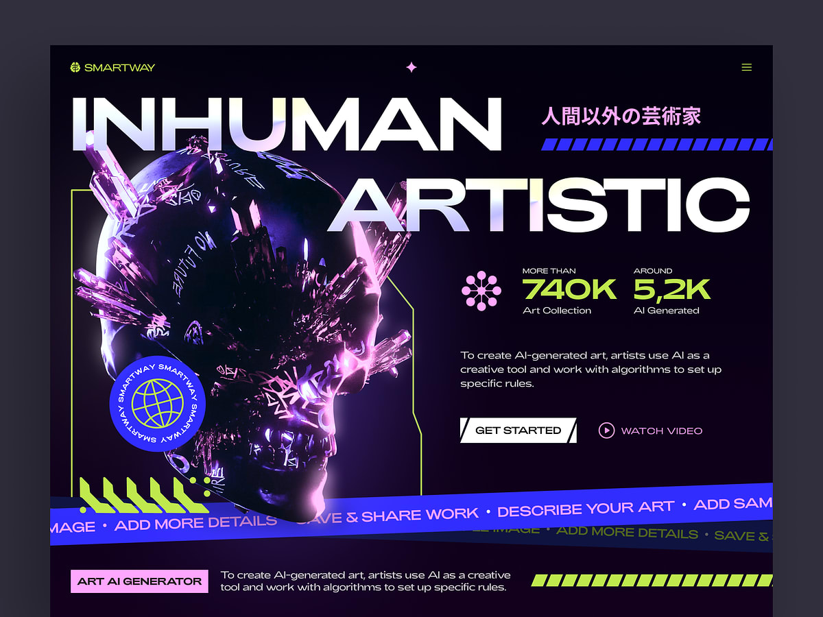 glitch effect web design trend