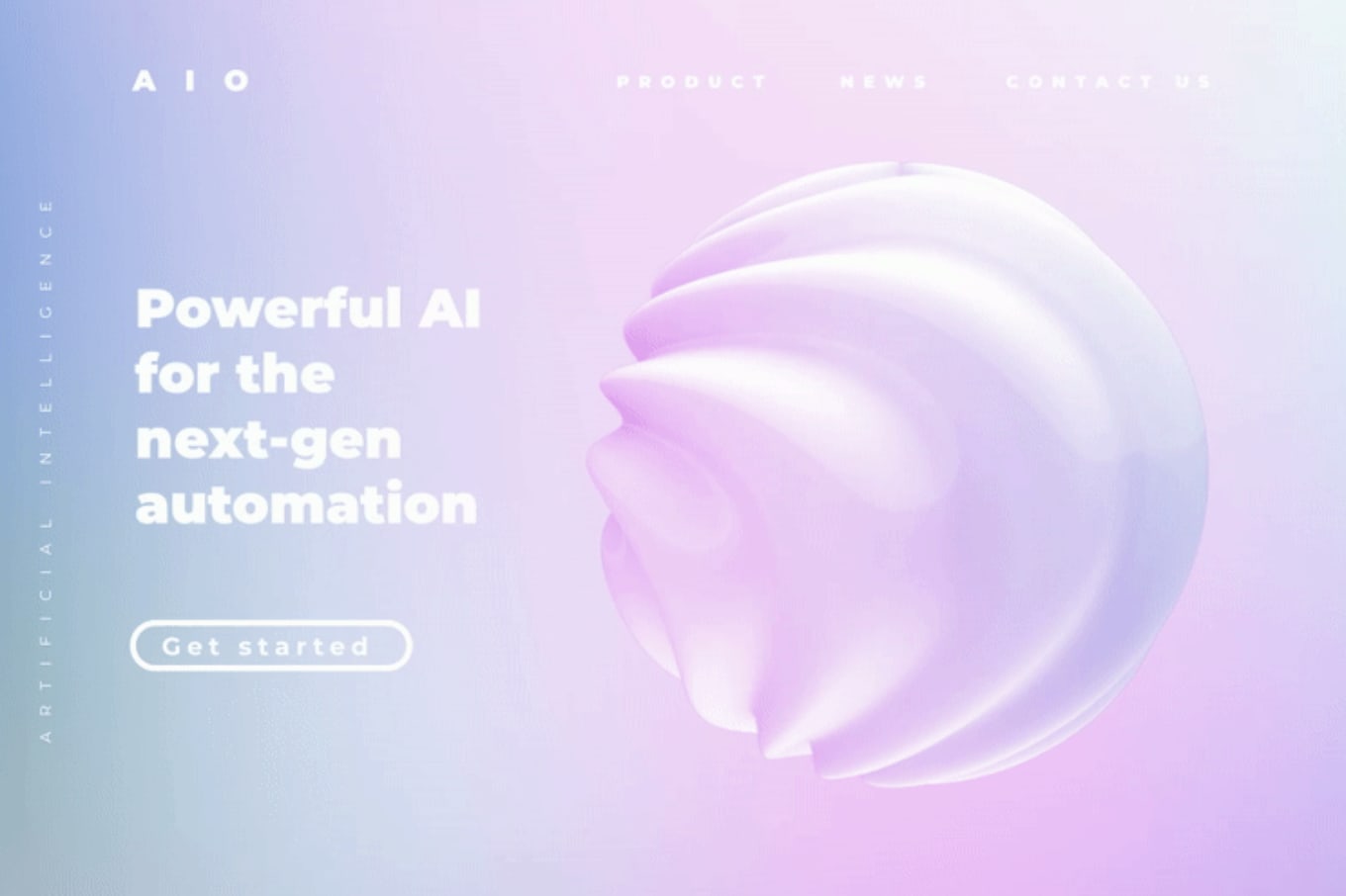 Animiertes Webseiten-Design zeigt leuchtenden Kaugummi-Farbtrend.