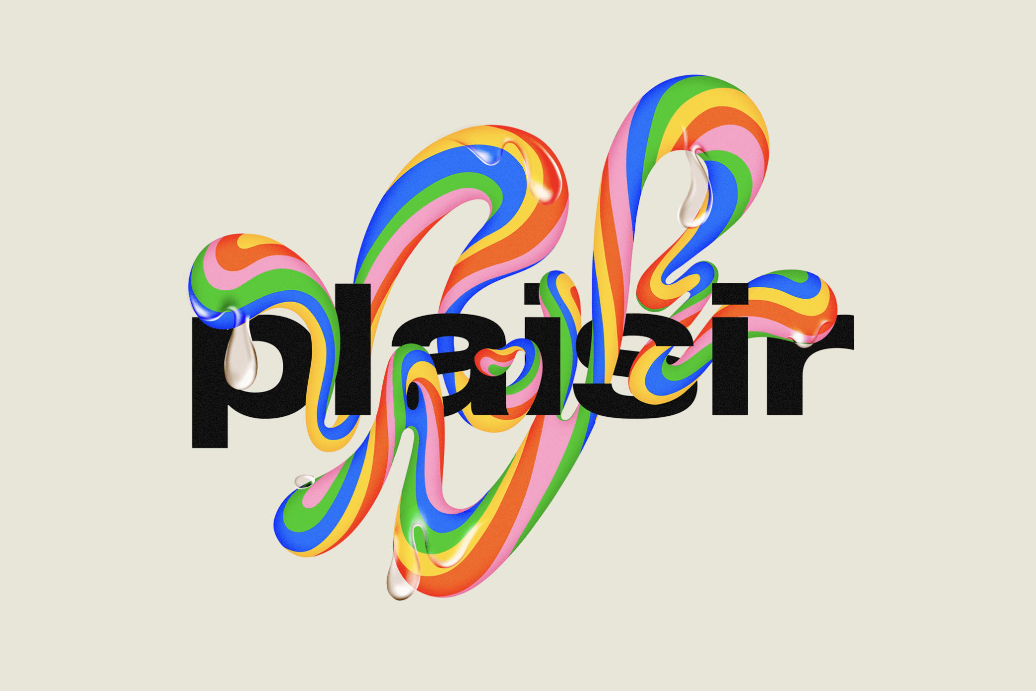 Design zeigt leuchtenden Kaugummi-Farbtrend.