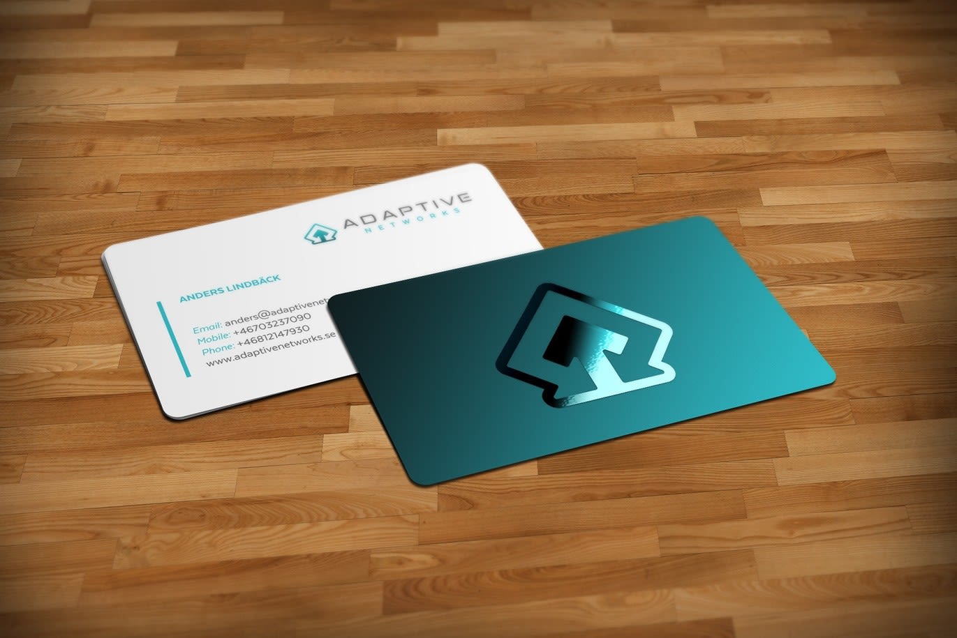 Foil stamped logo on business card