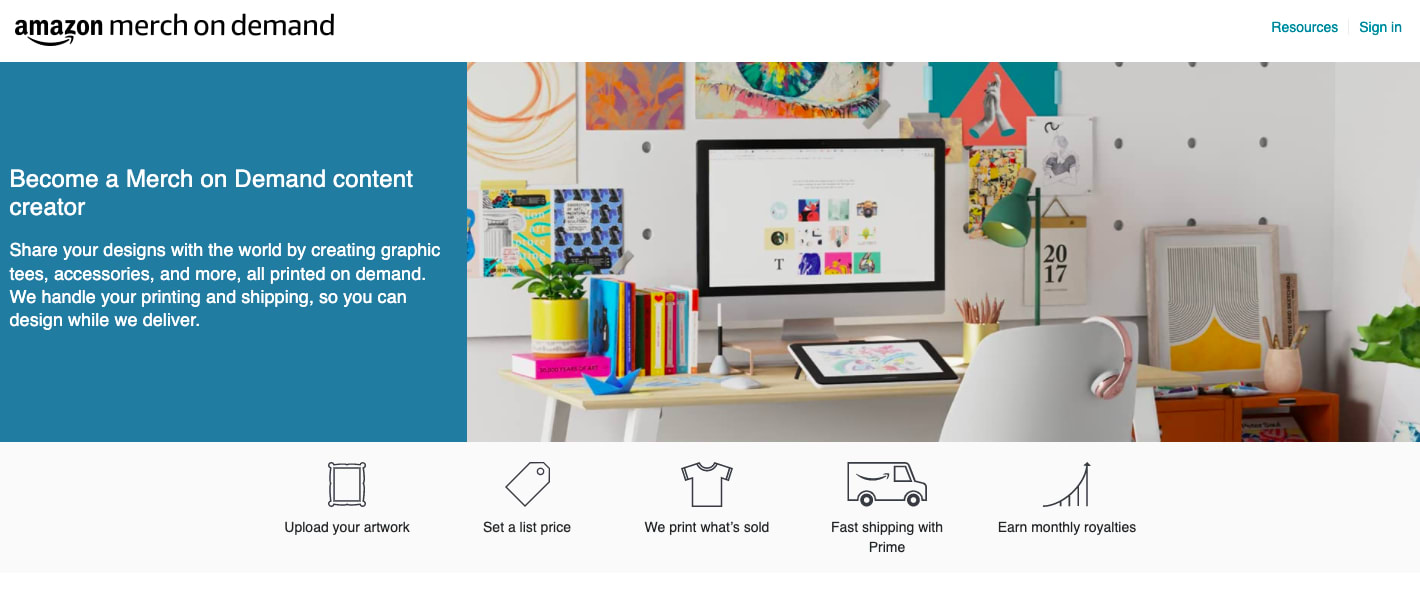 Amazon Merch on Demand marketplace