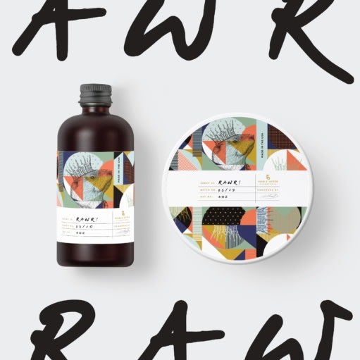 Label design and lid for a cosmetics brand