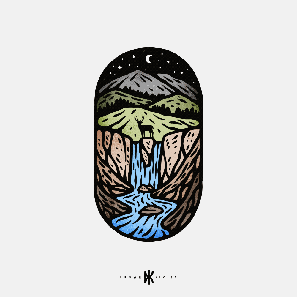 waterfall logo animation