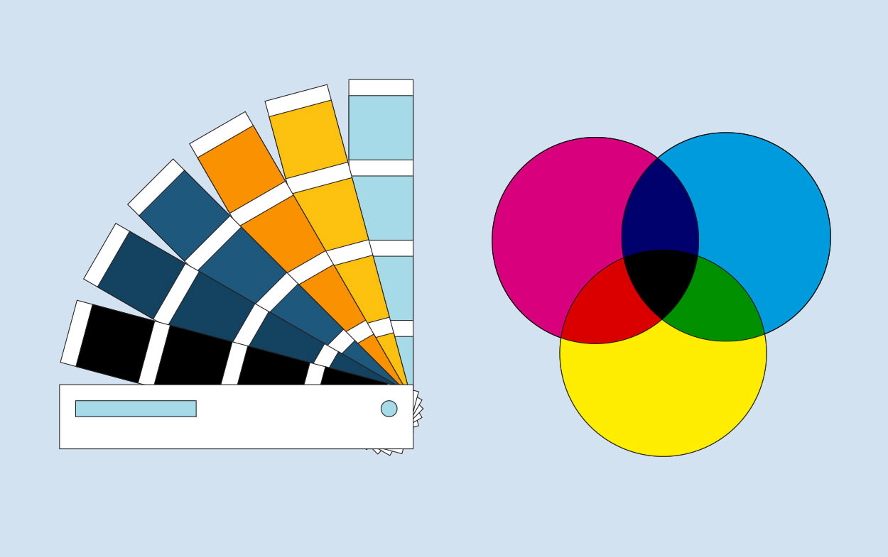 Pantone colors vs. CMYK printing