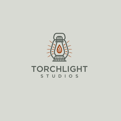 Monoline video game logo design