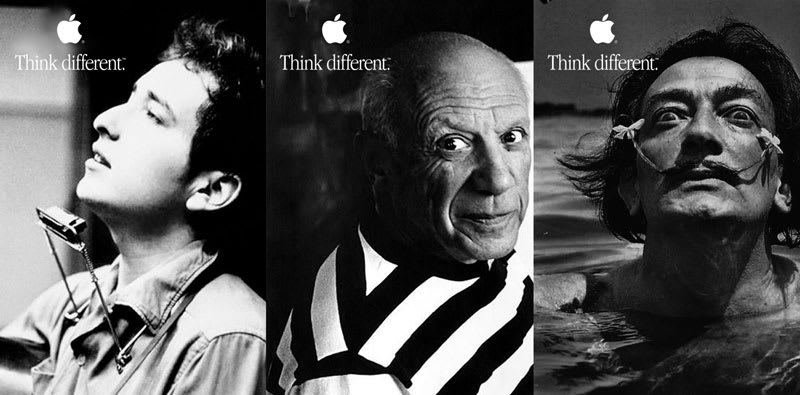 Apple Think Different logo with tagline