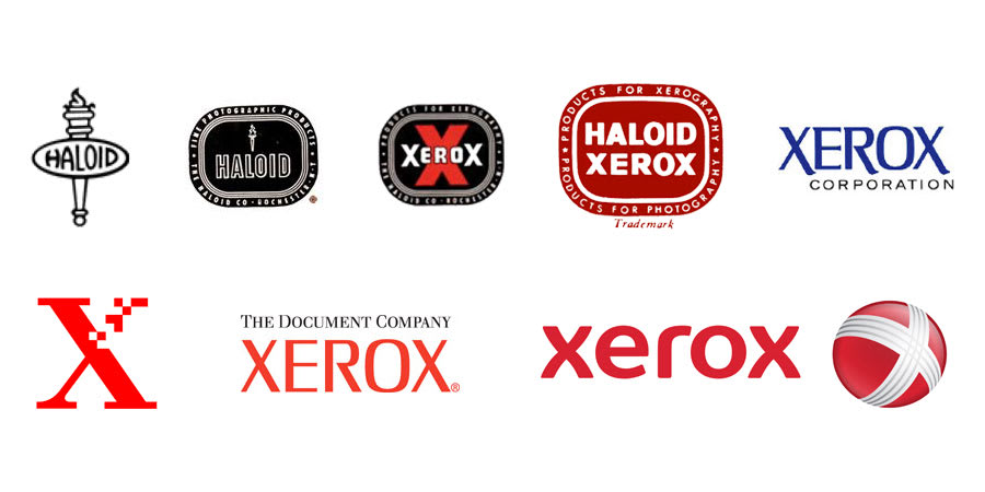 tech branding: xerox logo evolution