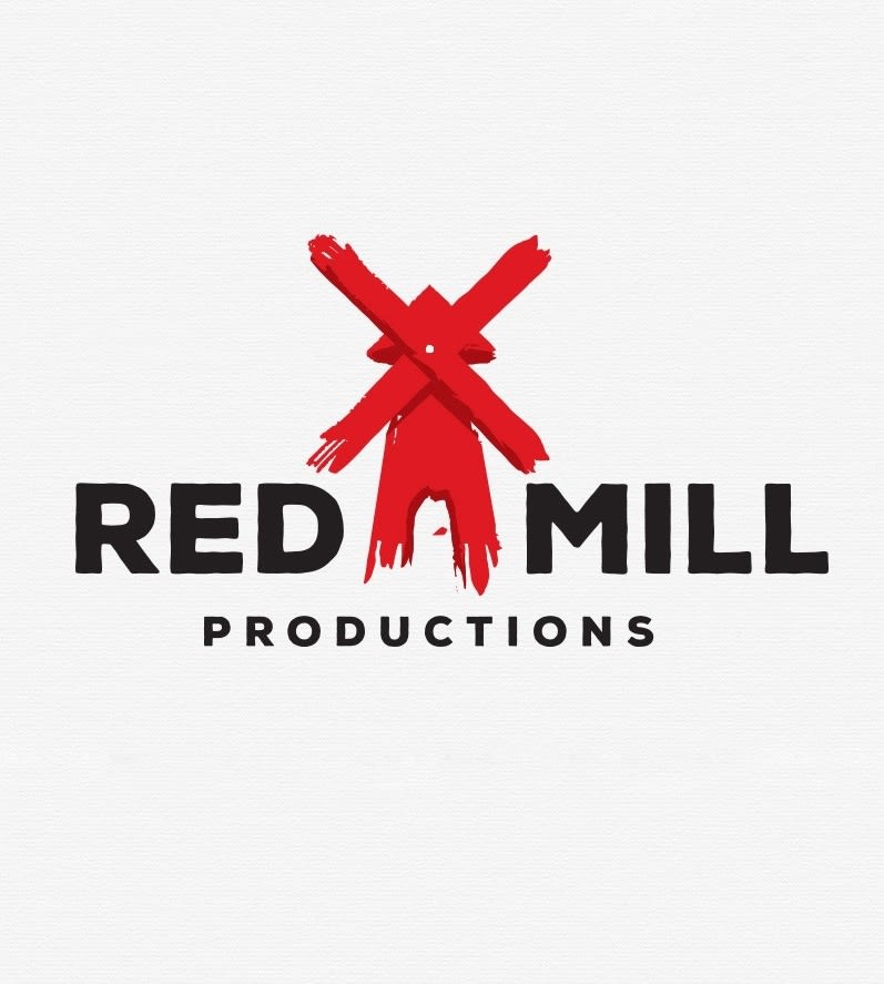 painted style windmill logo design