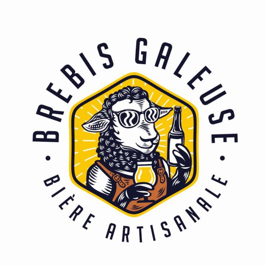 lamb holding a beer bottle and a glass of beer