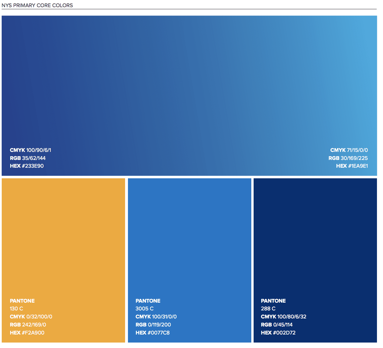 Screenshot of color palette section page 17