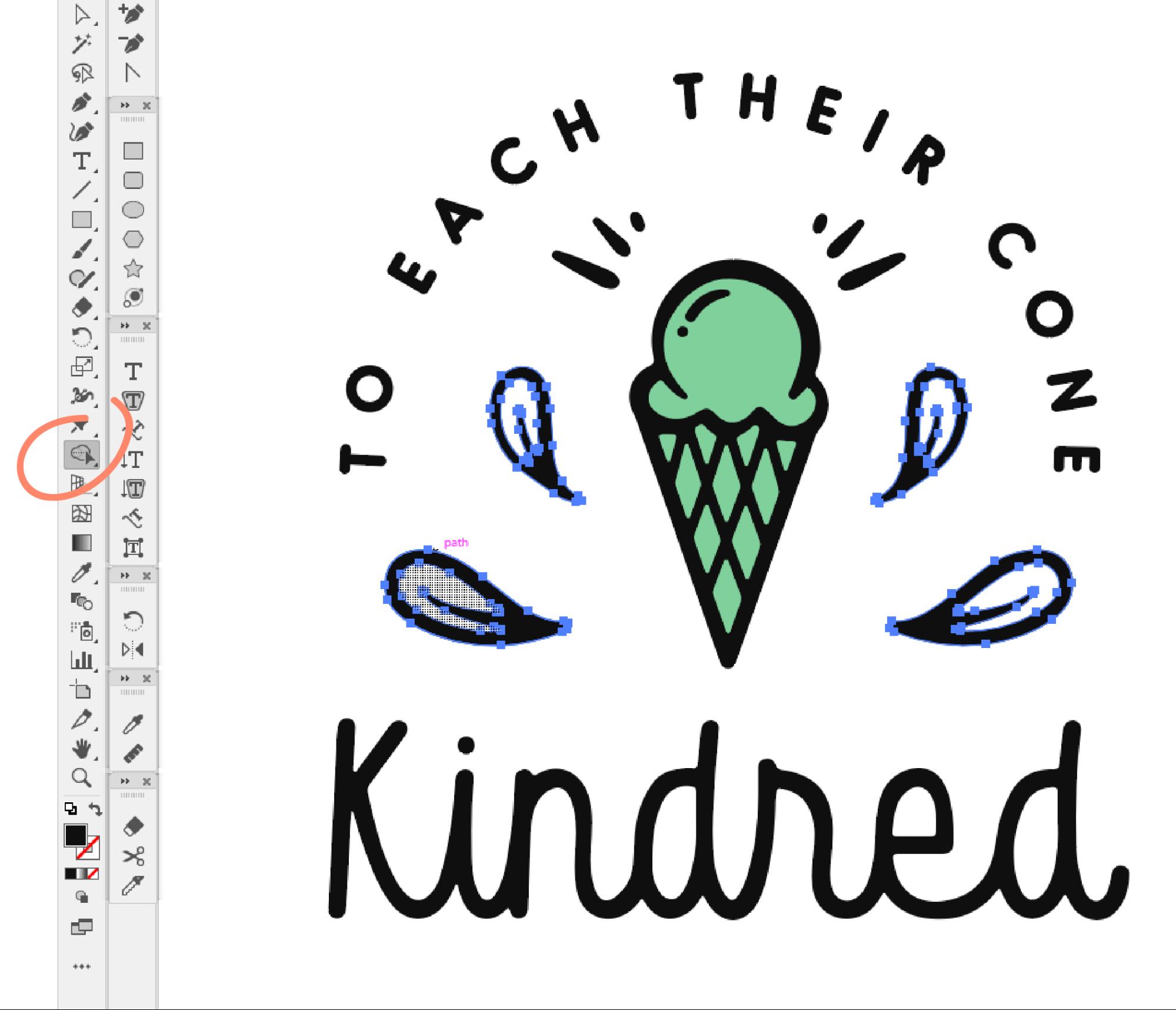 How to create a logo in Illustrator and add color to the design