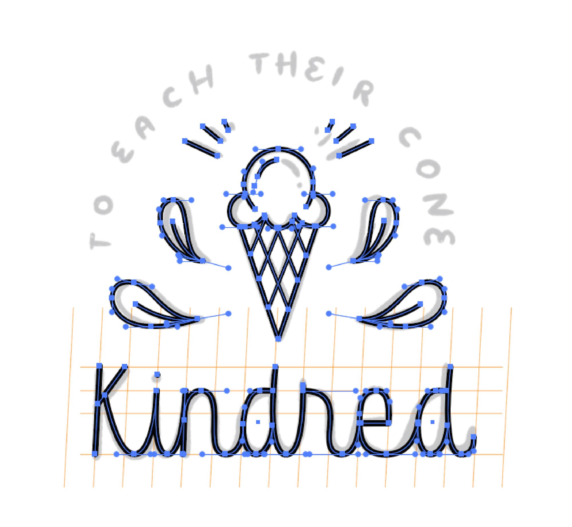 drawing logo in illustrator with pen tool screenshot