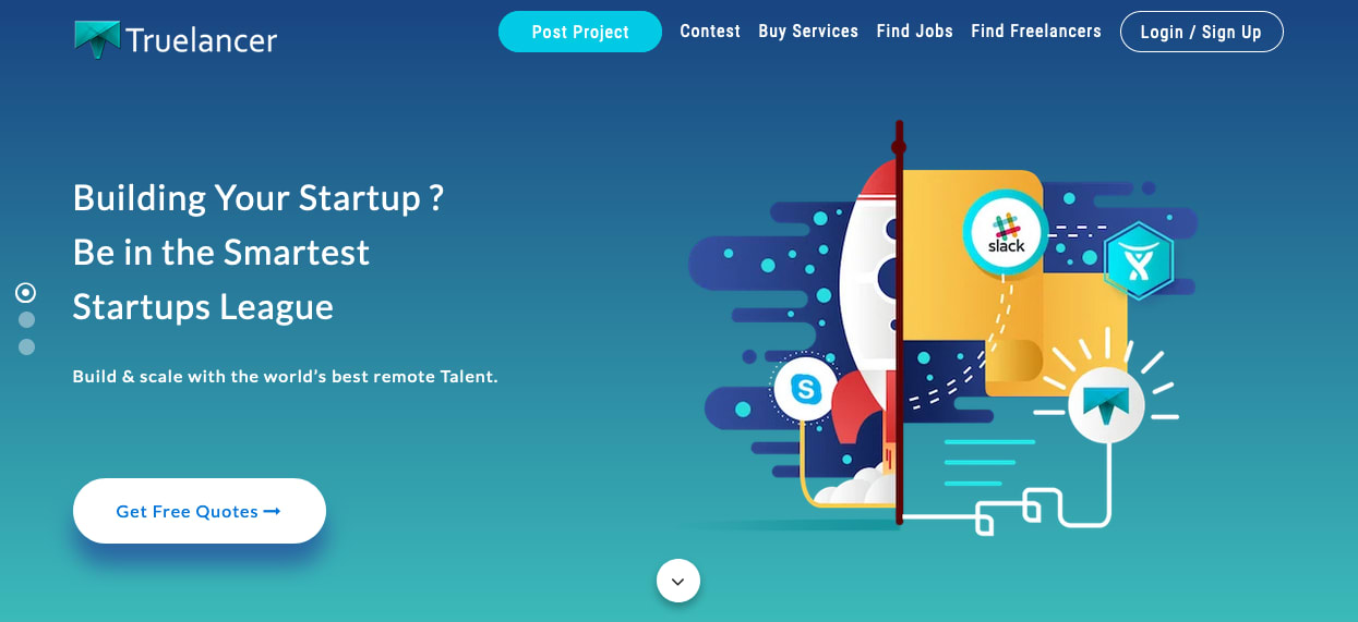 fiverr alternative Truelancer&rsquo;s home page