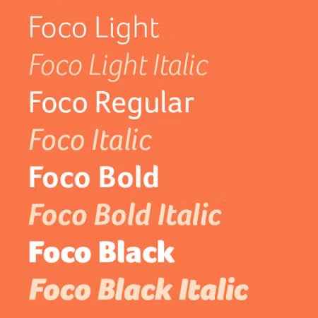 Foco logo font
