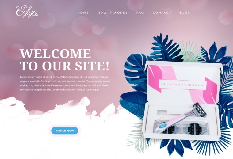 purple watercolor women&rsquo;s razor subscription website