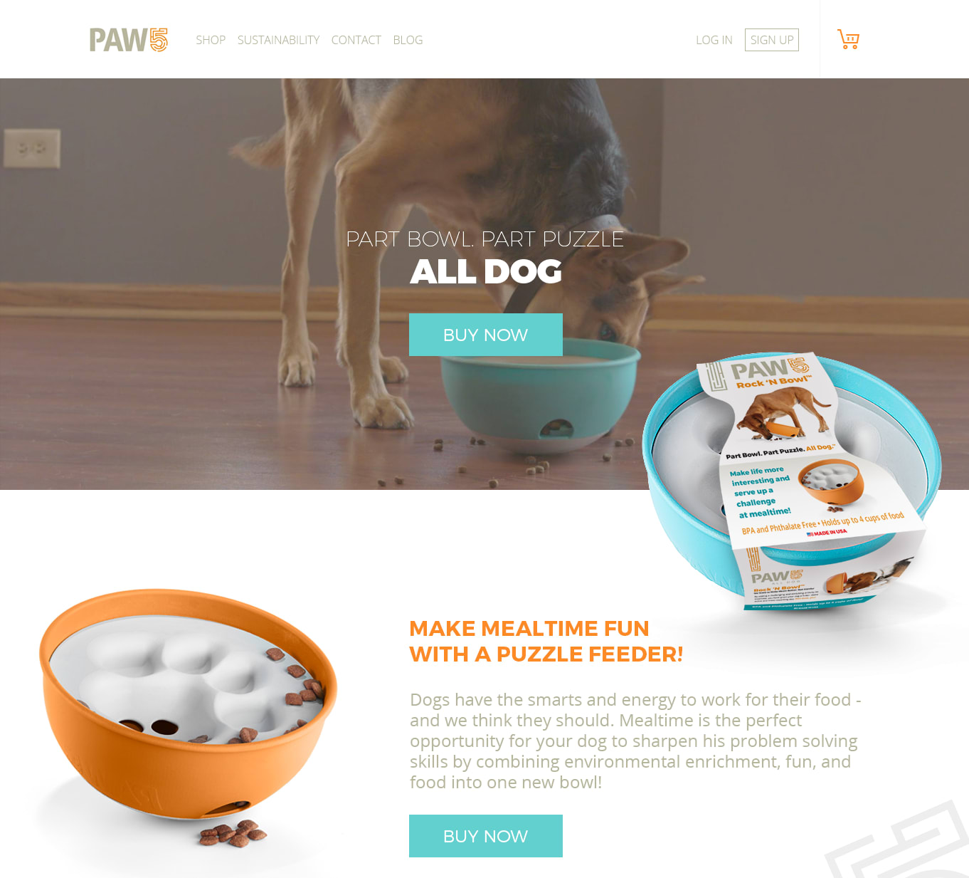 teal and orange dog toy website