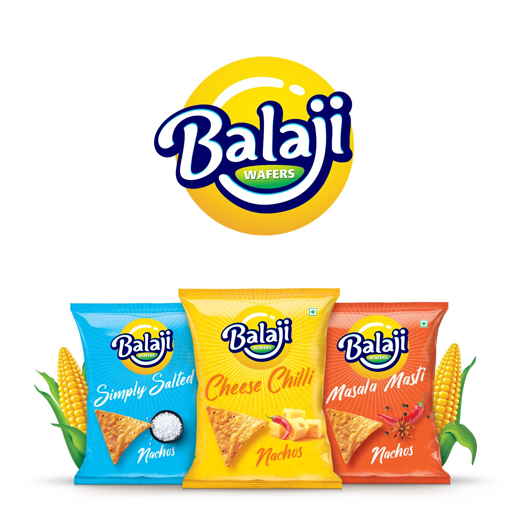 Balaji chips logo and packaging design